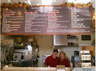 Framed Menu Board for Waffle Gourmet