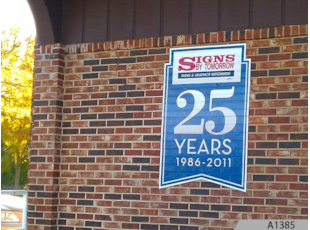 Brick Wall Graphics with Lamination