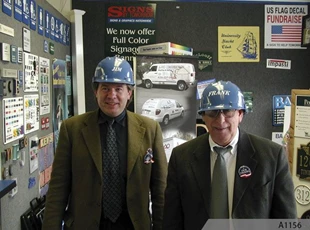 Safety Helmet Signs with Names and/or Logos