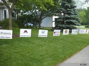 Graduation Lawn Signs with College Logos