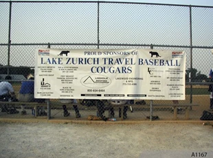 Sponsor Banner for the Lake Zurich Baseball Team