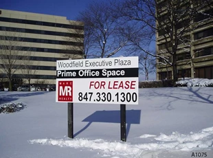 Commercial Real Estate Sign on 4x4 Wooden Posts