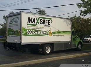 Box Truck with Partial Vehicle Wrap