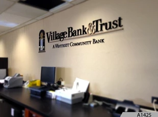 3D Lettering | Village Bank, Arlington Heights, IL