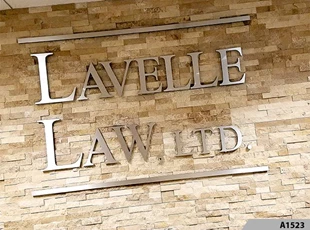 3-Dimensional Brushed Aluminum Letters for Lavelle Law Ltd. in Palatine, IL