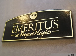 Cast metal plaques are the best way to identify special places, events and people. Emeritus, Prospect Heights, IL