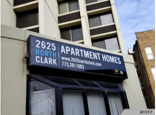 Illuminated Light Box with Lexan Face for 2625 North Clark, Chicago IL