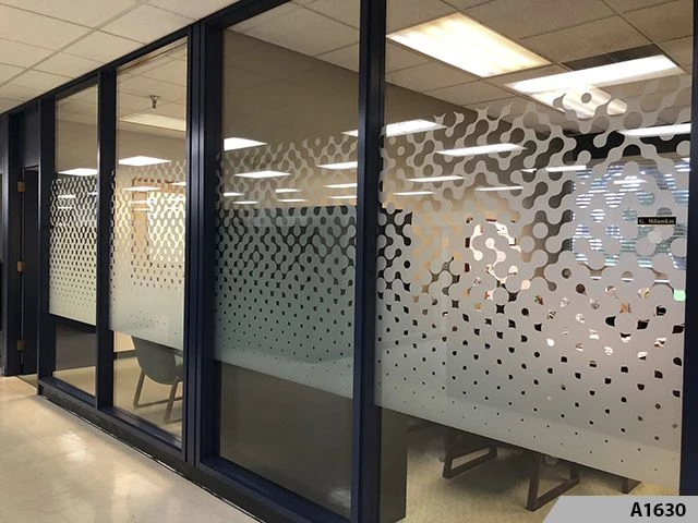 Etched Glass Vinyl Graphics and Frosted Glass Vinyl Graphics