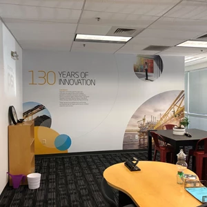 Experiential Graphic Design (XGD) doesn't have to be very costly or complicated; we could just ease in, starting with wall graphics and 3-Dimensional Logo Signs