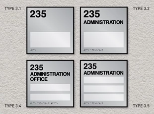 ADA Room ID Signs - with Windows for Name Inserts