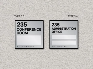 ADA Pro System Window Room ID Signs Single and Double Inserts