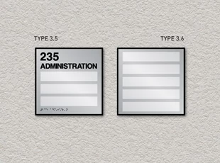 ADA Pro System Window Room ID Signs Triple and Five Inserts