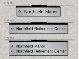 ADA Pro System - Wayfinding Ceiling Directional Signs