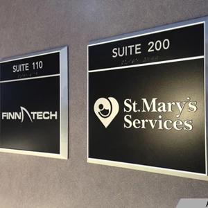 Room ID Signs with Aluminum Frame System - A1421