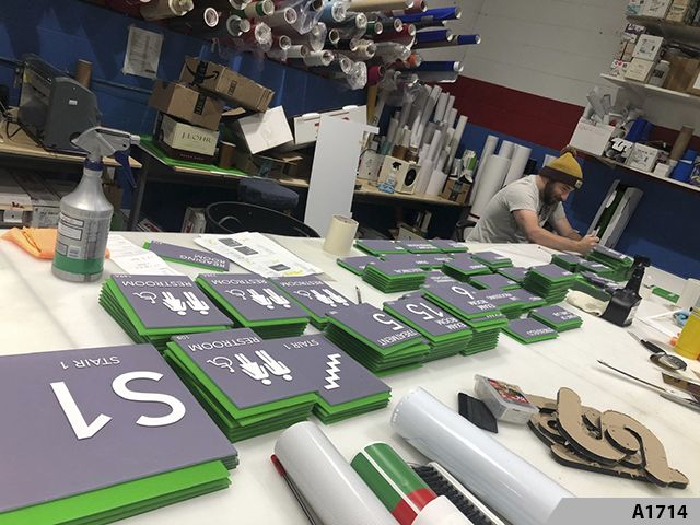 In-house ADA Sign Production - A1714