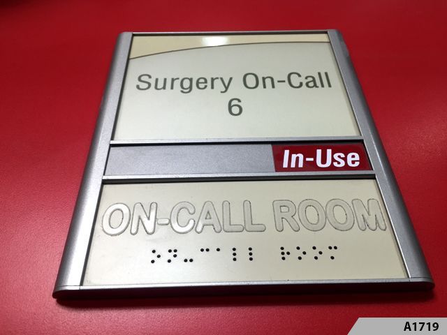 ADA sign System with Slider and Metal Frame - A1719