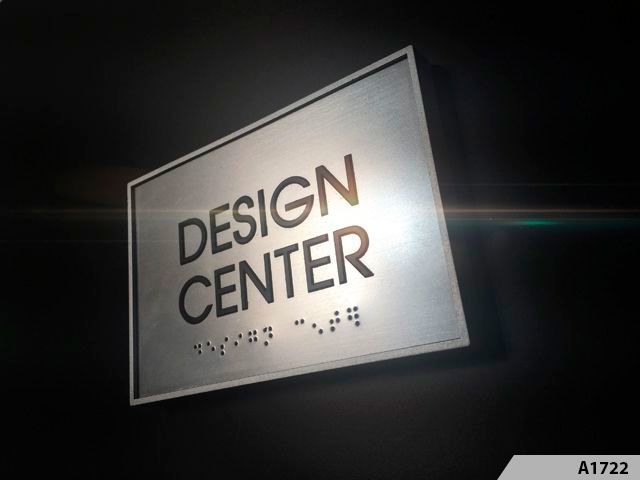 Exterior ADA Sign with Frame - A1772