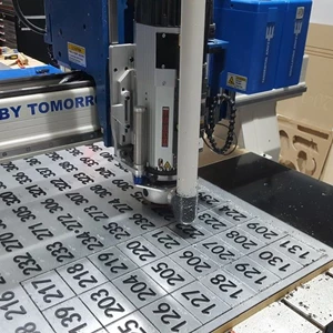 Using our AXYZ Trident to manufacture Room ID Signs