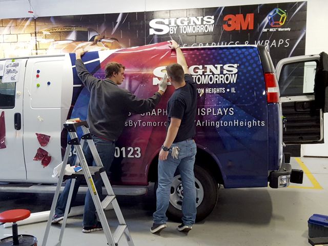Vehicle Wrap for Signs By Tomorrow van