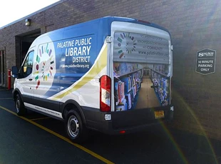 Partial Library Van Wrap