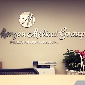 How about some new 3-Dimensional Brushed Silver Aluminum Logo Signage to really dress up your Lobby or Conference Room? Morgan Medical Group, Park Ridge, IL
