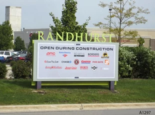 Tenant Directory Sign at Randhurst Maa in Mt. Prospect, IL - A1297