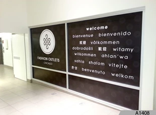 Tenant Welcome Sign at Fashion Outlets of Chicago - A1408