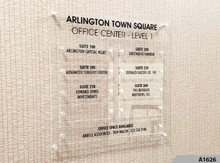 Acrylic Tenant Directory Sign with Standoffs - A1626