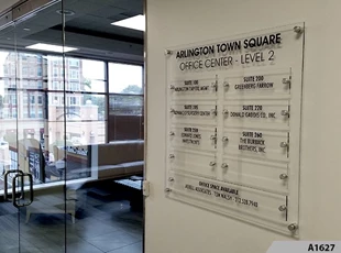 Arlington Town Square Tenant Directory Sign with Standoffs - A1627