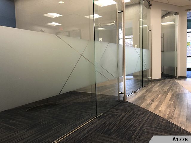 Etched Glass Vinyl as Decorative Window Film but also as Privacy Window Film - A1778