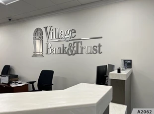 Three-dimensional brushed aluminum signage adds a sense of professionalism and sophistication to office spaces and lobbies. It conveys the impression that attention has been paid to detail and design, which can positively influence perceptions of the comp
