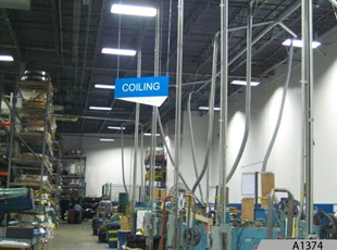 Hangining Warehouse Wayfinding