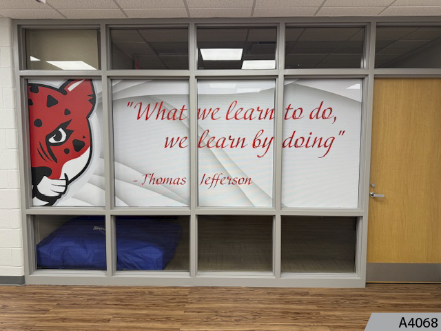 Promote privacy for offices and classrooms with opaque window graphics.