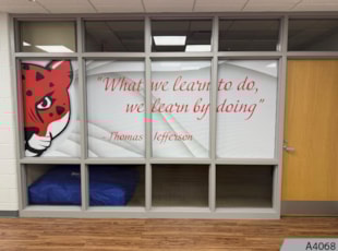 Window Lettering | Schools, Colleges & Universities | Arlington Heights | Vinyl