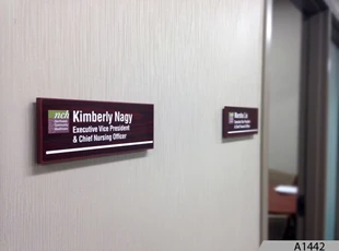 Engraved Name Sign with Routed PVC Frame  | Healthcare | Rolling Meadows - Arlington Heights - Mt. Prospect