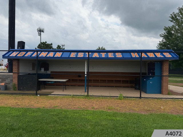 Use the unusual areas on your team fields to display your school logo and messages.