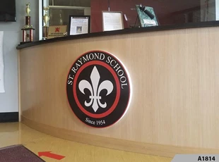 Routed School Logo Signs | Schools, Colleges & Universities | Saint Raymond School - Mt. Prospect