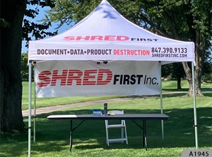 Custom printed Event Canopy Tent, branded Pop-up Tent | Shred First in Des Plaines