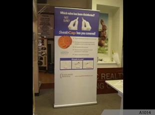 Retractable Banner Stand with smooth and not-curling roll-up Banner