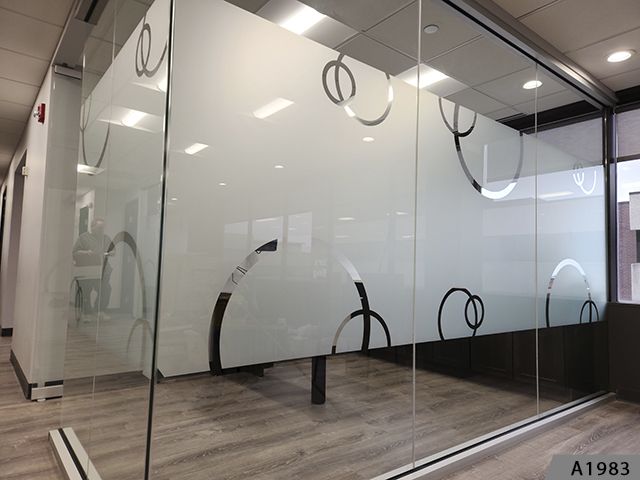 Keep your offices and meetings hidden from prying eyes, and prevent accidents with etched frosted glass vinyl distraction film. 