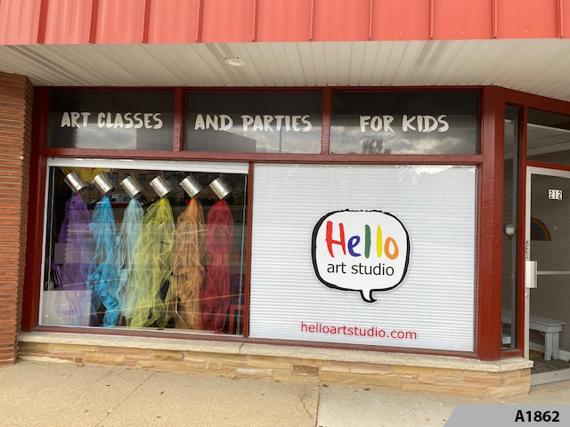 Make your small local business stand out by covering your empty windows with tasteful vinyl graphics.