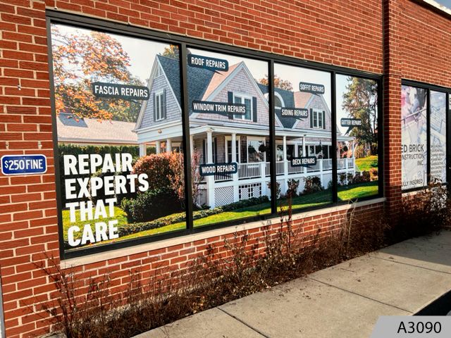 Privacy vinyl film can work great as window billboard advertisement for Chicago and Northwest suburban companies.