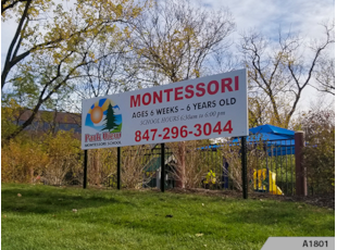 Post & Panel Signs | Schools, Colleges & Universities | Mt Prospect | Wood