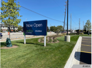 Post & Panel Signs | Healthcare | Arlington Heights | Wood