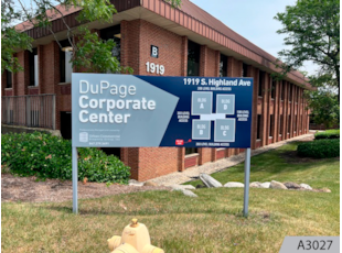 Post & Panel Signs | Property Management | Downers Grove | Aluminum