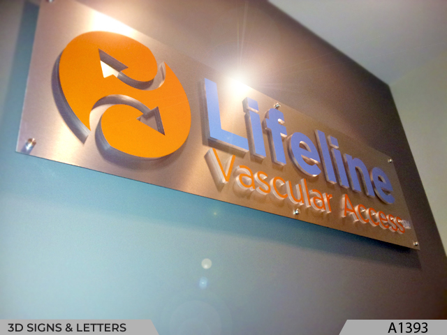 3D-Logo & Lettering with printed Faces on 1/2