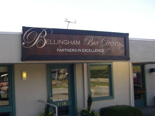 Custom Metal Fabricated Sign for Bellingham Bay Dental