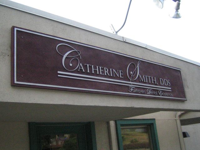 Three Dementional Lettering on exterior Sign for Catherine Smith