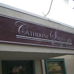 Three Dementional Lettering on exterior Sign for Catherine Smith