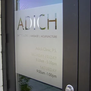 Adich Clinic Etched Glasses window Decal